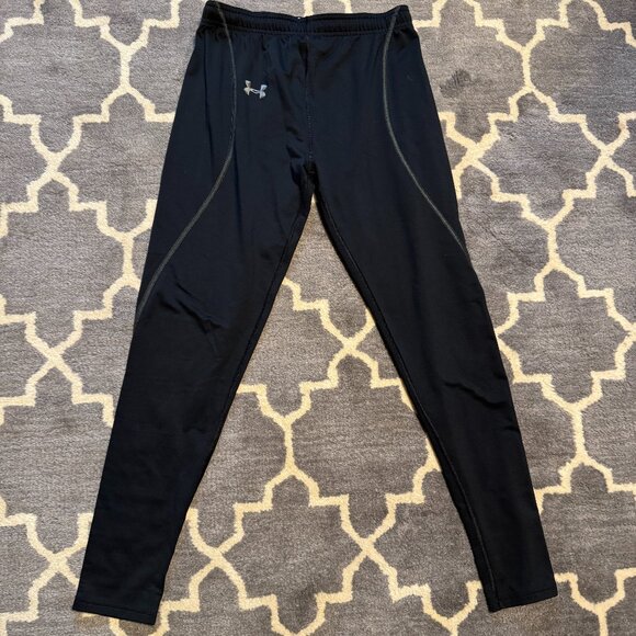 $80 Under Armour Cold Gear Men's base layer leggings Black Medium Fitted - Picture 1 of 4